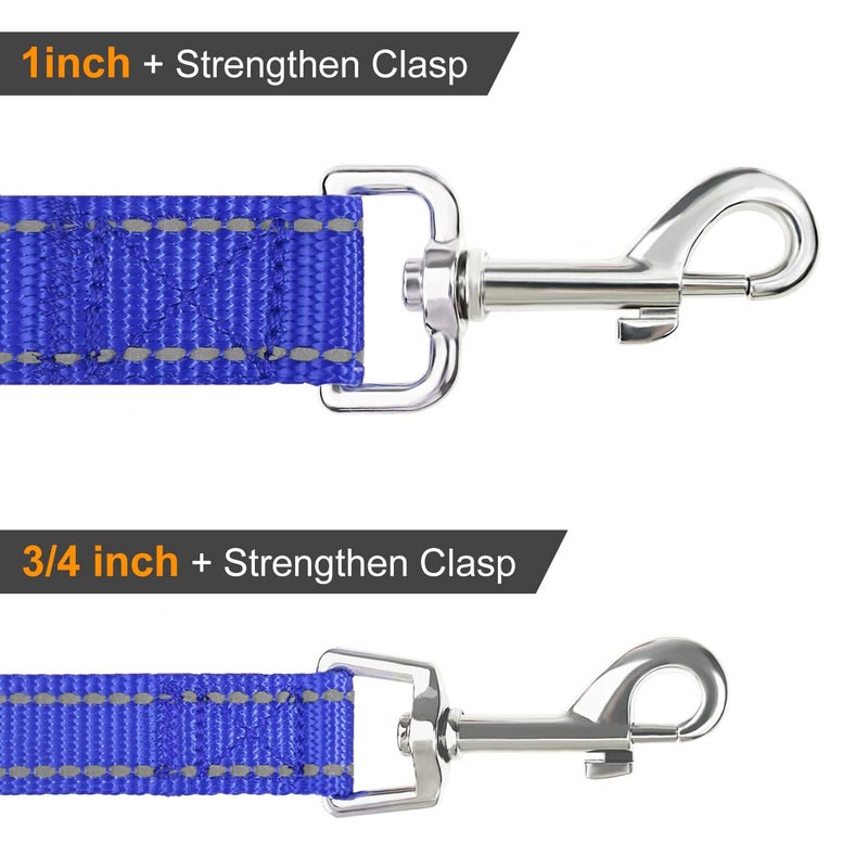 Joytale Double-Sided Reflective Dog Leash, 4 FT, Padded Handle Nylon Heavy Duty Leashes for Small & Medium Dogs Walking, Navy Blue - Image 5